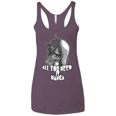 T-Shirts Vintage Purple / X-Small All You Need is Manga Women's Triblend Racerback Tank