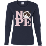 T-Shirts Navy / S All You Need is NOPE Women's Long Sleeve T-Shirt