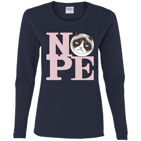 T-Shirts Navy / S All You Need is NOPE Women's Long Sleeve T-Shirt