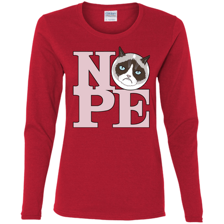 T-Shirts Red / S All You Need is NOPE Women's Long Sleeve T-Shirt