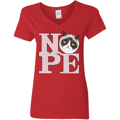 T-Shirts Red / S All You Need is NOPE Women's V-Neck T-Shirt