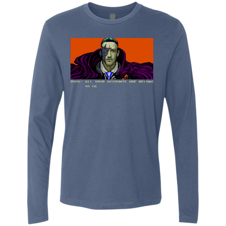 T-Shirts Indigo / S All Your Accounts Men's Premium Long Sleeve