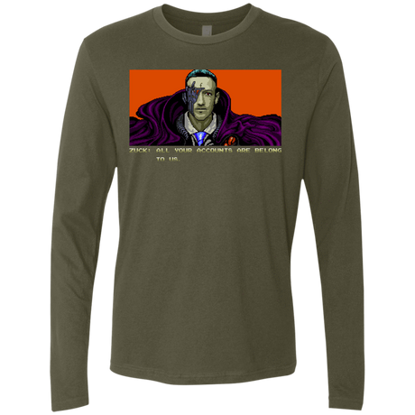 T-Shirts Military Green / S All Your Accounts Men's Premium Long Sleeve