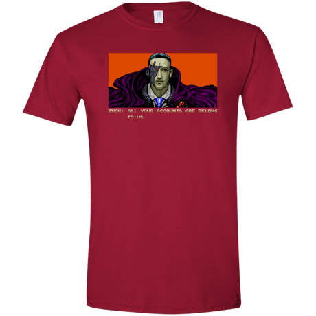 T-Shirts Cardinal Red / S All Your Accounts Men's Semi-Fitted Softstyle