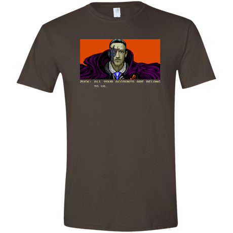 T-Shirts Dark Chocolate / S All Your Accounts Men's Semi-Fitted Softstyle