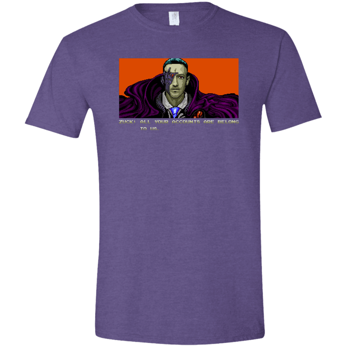 T-Shirts Heather Purple / S All Your Accounts Men's Semi-Fitted Softstyle