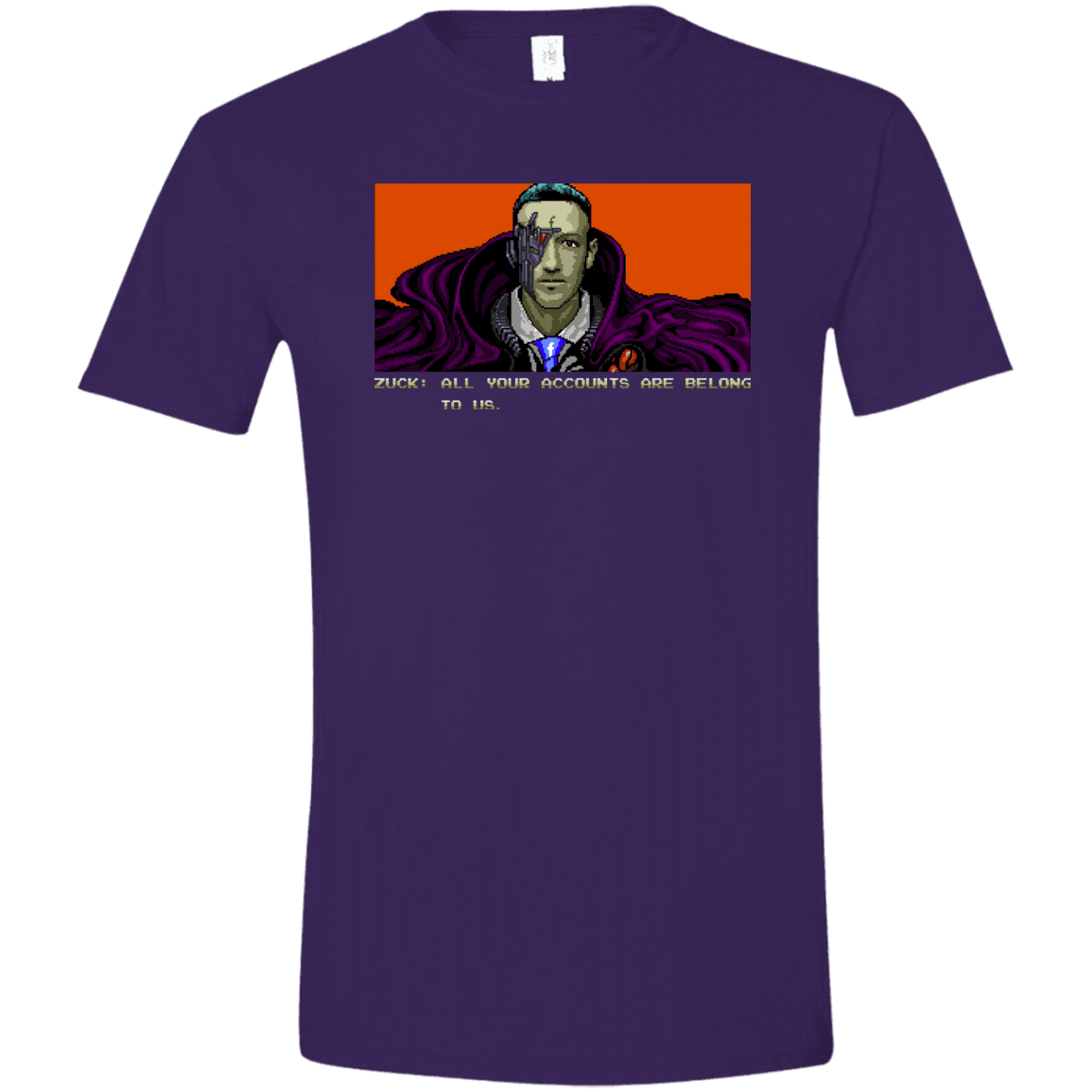 T-Shirts Purple / S All Your Accounts Men's Semi-Fitted Softstyle