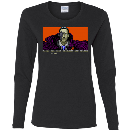 T-Shirts Black / S All Your Accounts Women's Long Sleeve T-Shirt