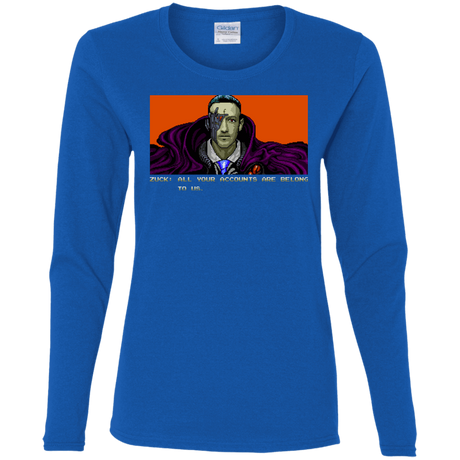 T-Shirts Royal / S All Your Accounts Women's Long Sleeve T-Shirt