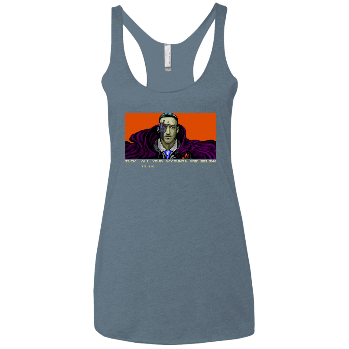 T-Shirts Indigo / X-Small All Your Accounts Women's Triblend Racerback Tank