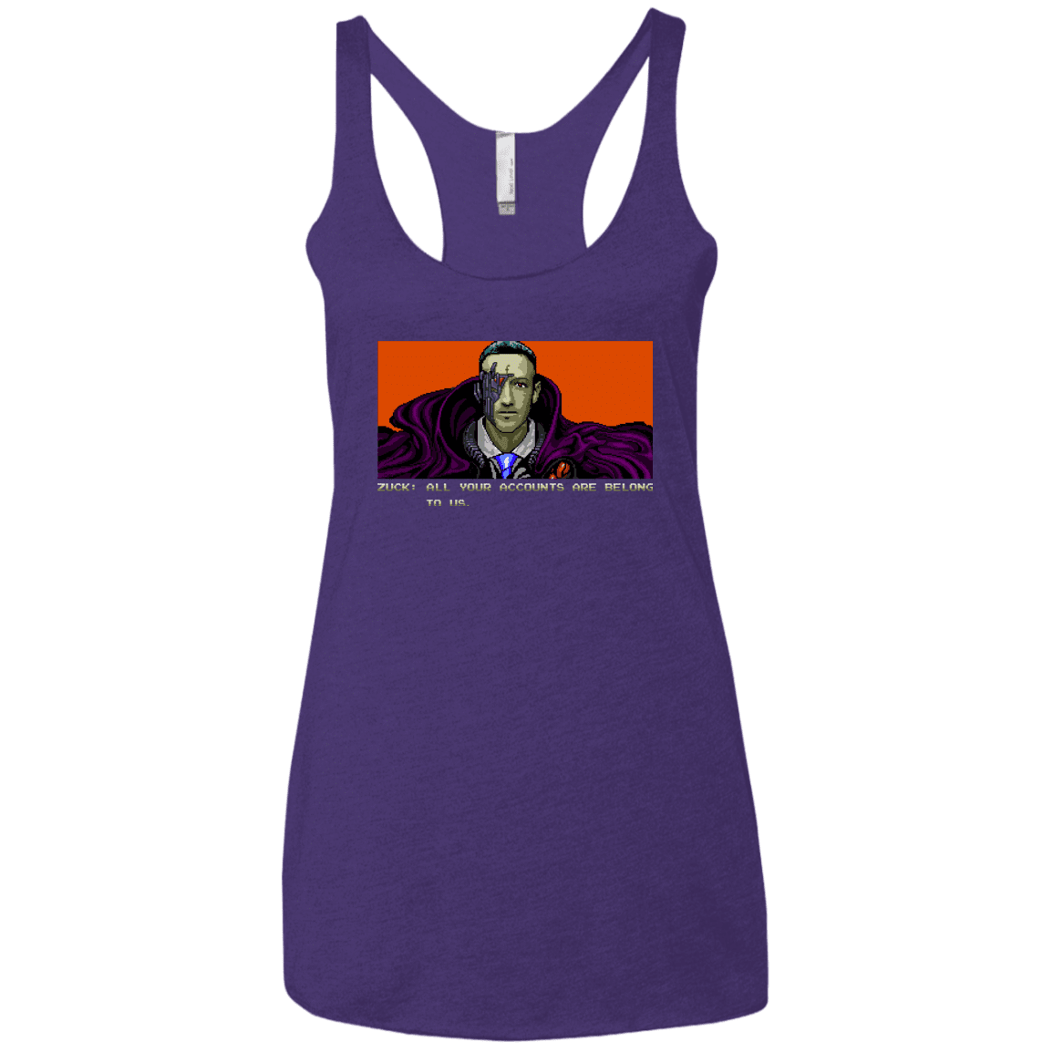 T-Shirts Purple Rush / X-Small All Your Accounts Women's Triblend Racerback Tank