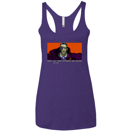 T-Shirts Purple Rush / X-Small All Your Accounts Women's Triblend Racerback Tank