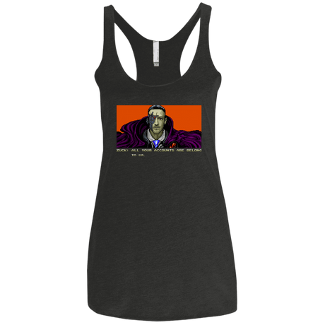 T-Shirts Vintage Black / X-Small All Your Accounts Women's Triblend Racerback Tank