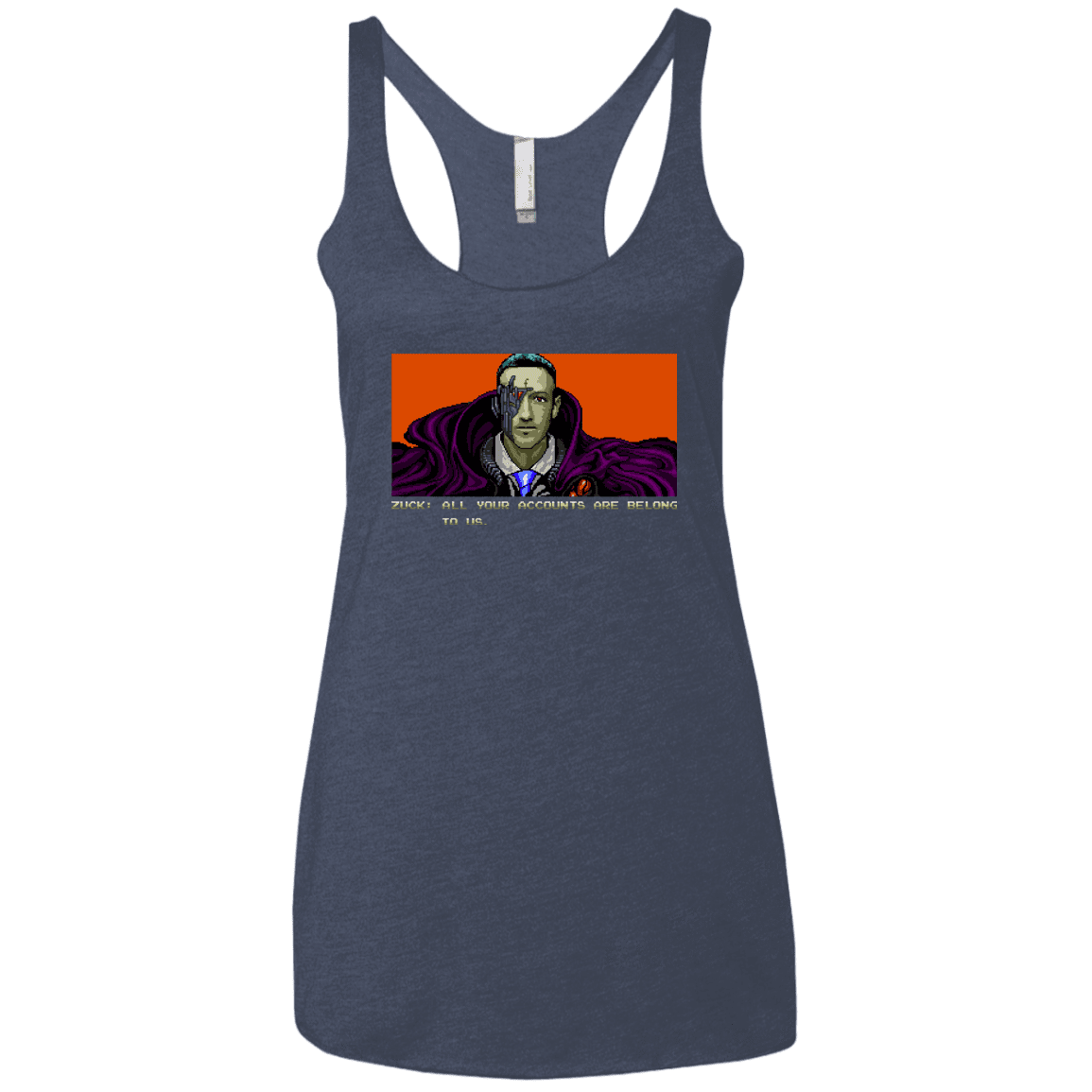 T-Shirts Vintage Navy / X-Small All Your Accounts Women's Triblend Racerback Tank