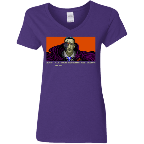 T-Shirts Purple / S All Your Accounts Women's V-Neck T-Shirt