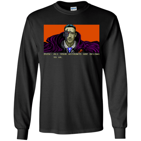 T-Shirts Black / YS All Your Accounts Youth Long Sleeve T-Shirt