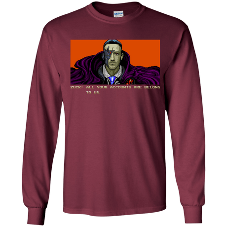 T-Shirts Maroon / YS All Your Accounts Youth Long Sleeve T-Shirt