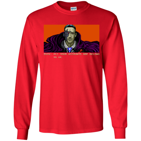 T-Shirts Red / YS All Your Accounts Youth Long Sleeve T-Shirt