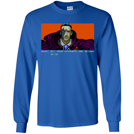 T-Shirts Royal / YS All Your Accounts Youth Long Sleeve T-Shirt