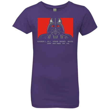 T-Shirts Purple Rush / YXS All your rebel base are belongs to us Girls Premium T-Shirt