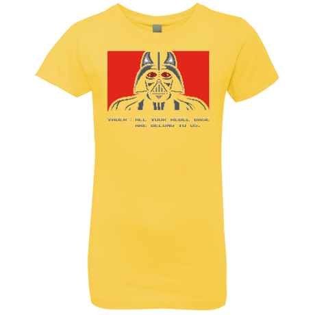 T-Shirts Vibrant Yellow / YXS All your rebel base are belongs to us Girls Premium T-Shirt