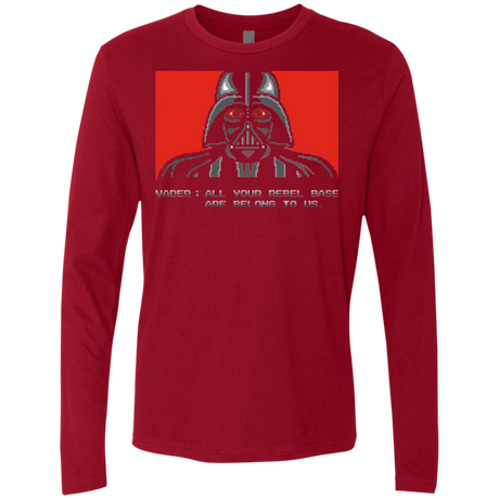 T-Shirts Cardinal / Small All your rebel base are belongs to us Men's Premium Long Sleeve