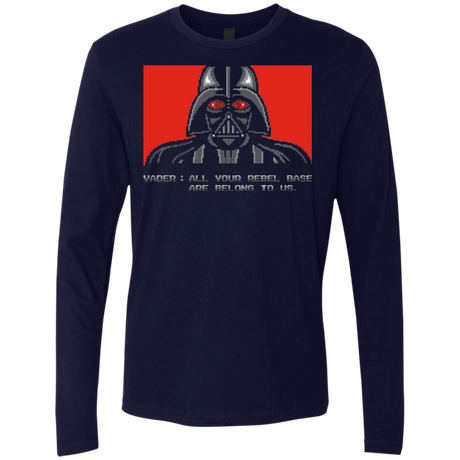 T-Shirts Midnight Navy / Small All your rebel base are belongs to us Men's Premium Long Sleeve