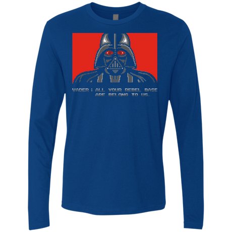 T-Shirts Royal / Small All your rebel base are belongs to us Men's Premium Long Sleeve