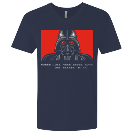 T-Shirts Midnight Navy / X-Small All your rebel base are belongs to us Men's Premium V-Neck
