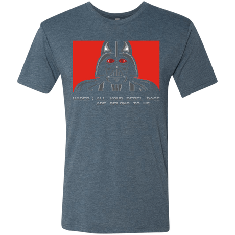 T-Shirts Indigo / Small All your rebel base are belongs to us Men's Triblend T-Shirt