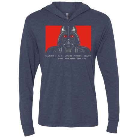 T-Shirts Vintage Navy / X-Small All your rebel base are belongs to us Triblend Long Sleeve Hoodie Tee
