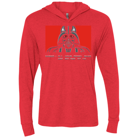 T-Shirts Vintage Red / X-Small All your rebel base are belongs to us Triblend Long Sleeve Hoodie Tee