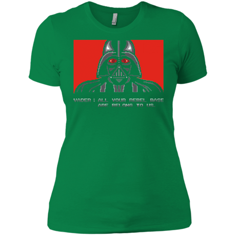 T-Shirts Kelly Green / X-Small All your rebel base are belongs to us Women's Premium T-Shirt