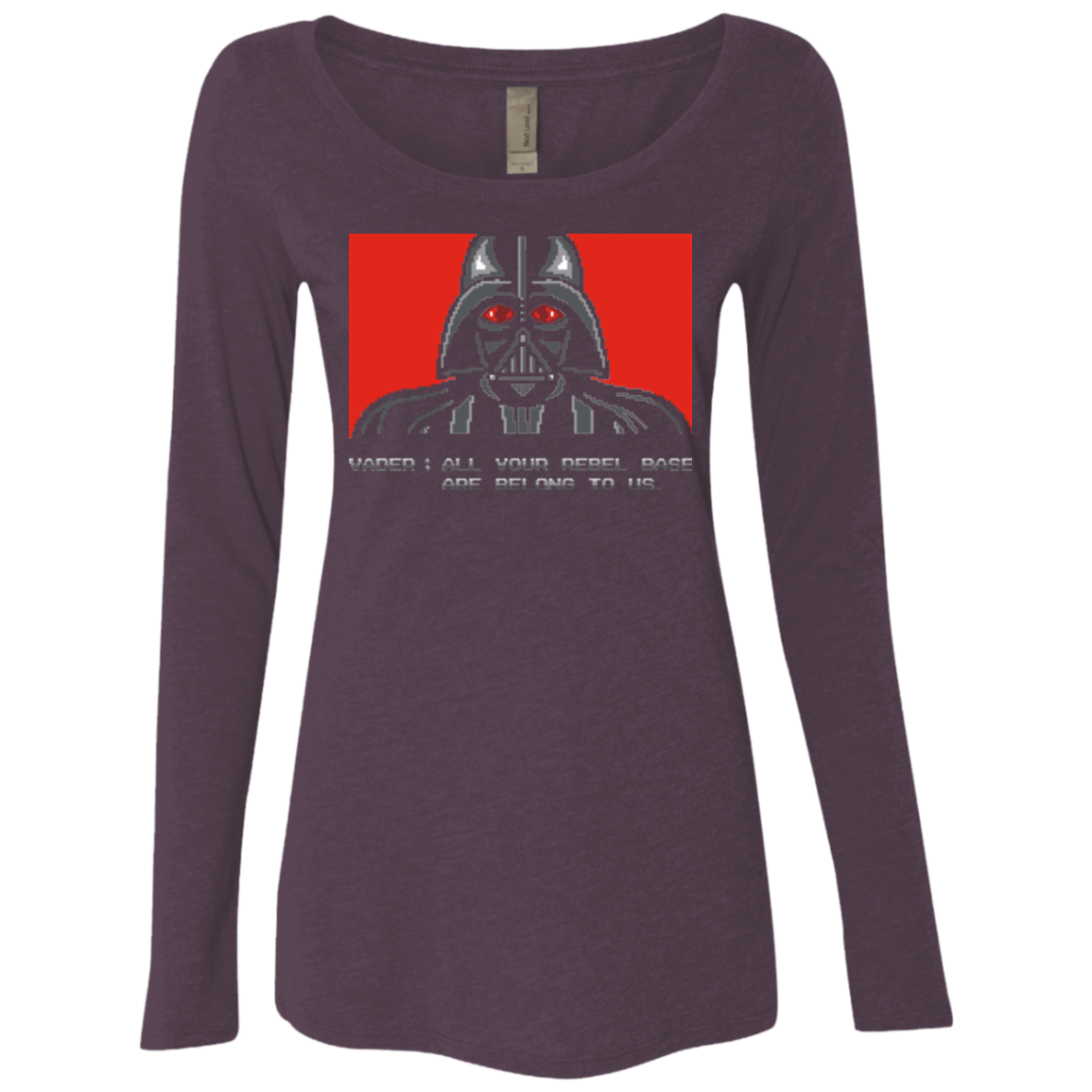 T-Shirts Vintage Purple / Small All your rebel base are belongs to us Women's Triblend Long Sleeve Shirt
