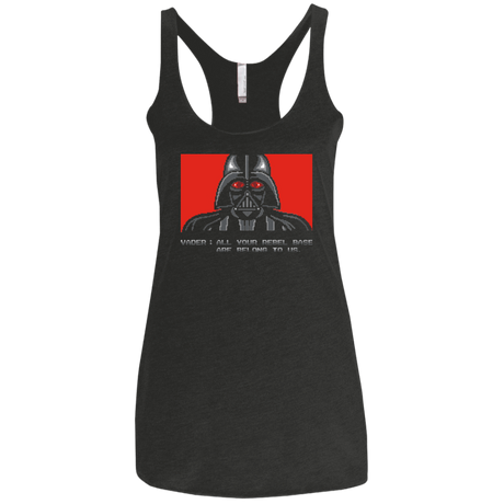 T-Shirts Vintage Black / X-Small All your rebel base are belongs to us Women's Triblend Racerback Tank