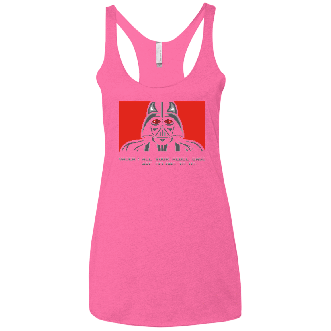 T-Shirts Vintage Pink / X-Small All your rebel base are belongs to us Women's Triblend Racerback Tank