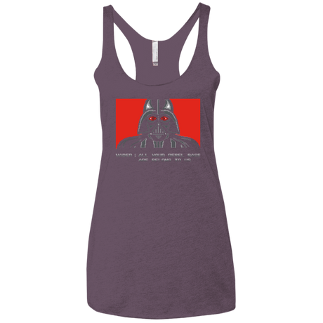 T-Shirts Vintage Purple / X-Small All your rebel base are belongs to us Women's Triblend Racerback Tank