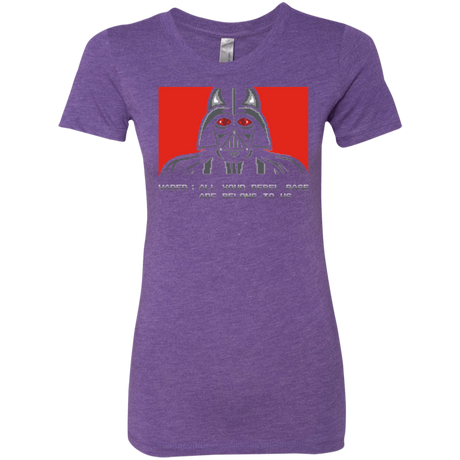 T-Shirts Purple Rush / Small All your rebel base are belongs to us Women's Triblend T-Shirt