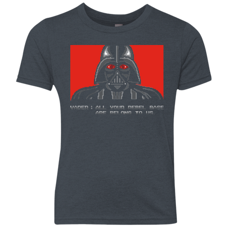 T-Shirts Vintage Navy / YXS All your rebel base are belongs to us Youth Triblend T-Shirt