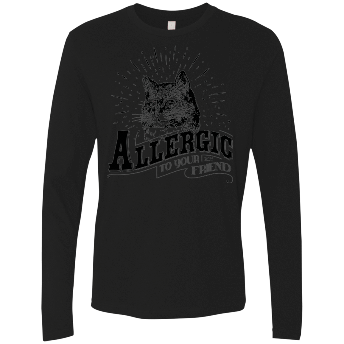 T-Shirts Black / Small Allergic to your Boyfriend Men's Premium Long Sleeve