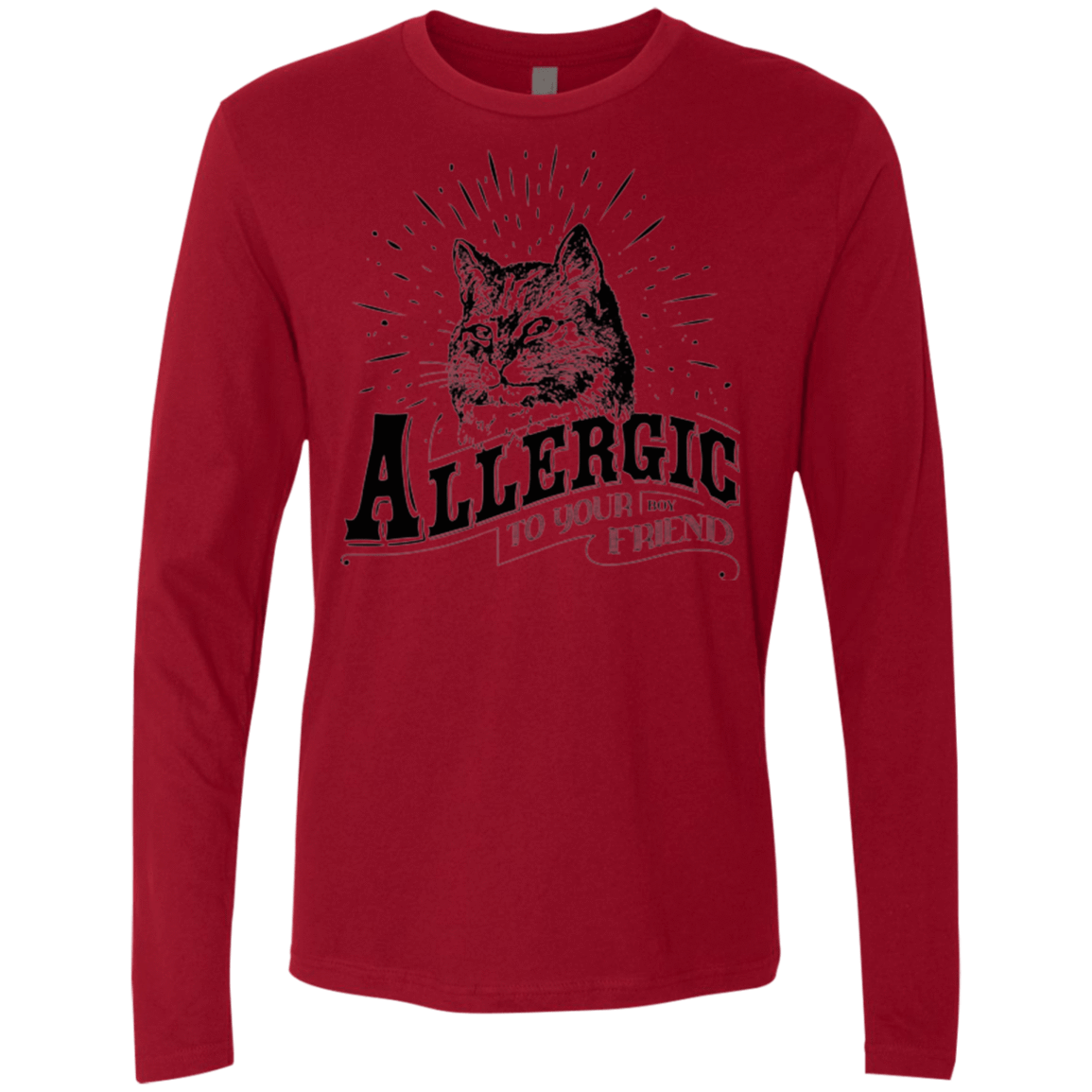 T-Shirts Cardinal / Small Allergic to your Boyfriend Men's Premium Long Sleeve