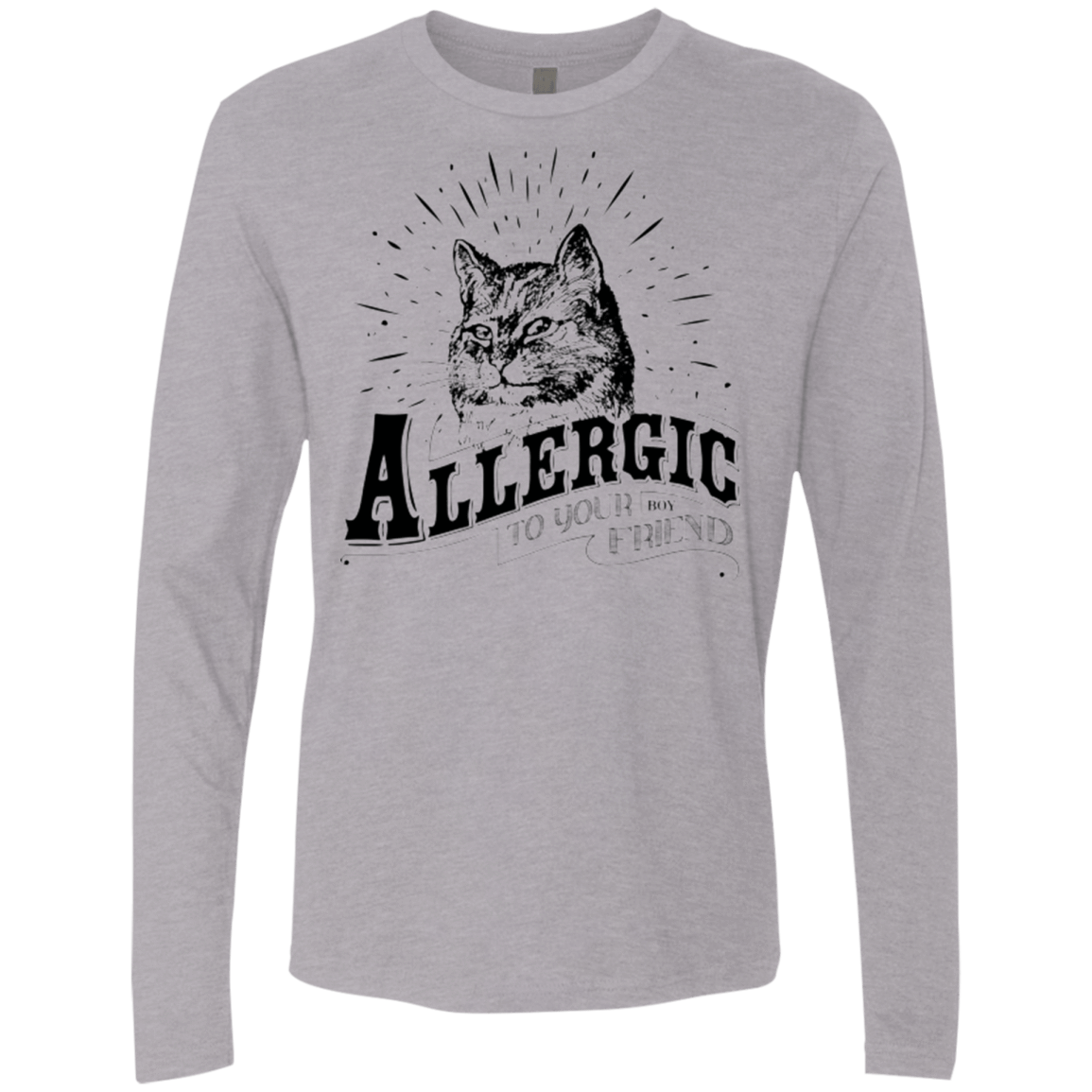 T-Shirts Heather Grey / Small Allergic to your Boyfriend Men's Premium Long Sleeve