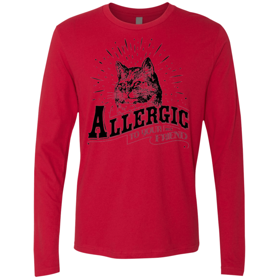 T-Shirts Red / Small Allergic to your Boyfriend Men's Premium Long Sleeve