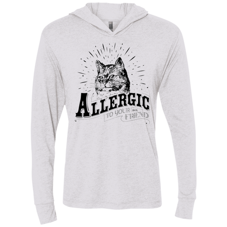 T-Shirts Heather White / X-Small Allergic to your Boyfriend Triblend Long Sleeve Hoodie Tee