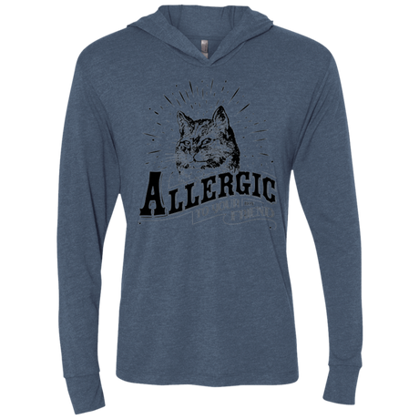 T-Shirts Indigo / X-Small Allergic to your Boyfriend Triblend Long Sleeve Hoodie Tee