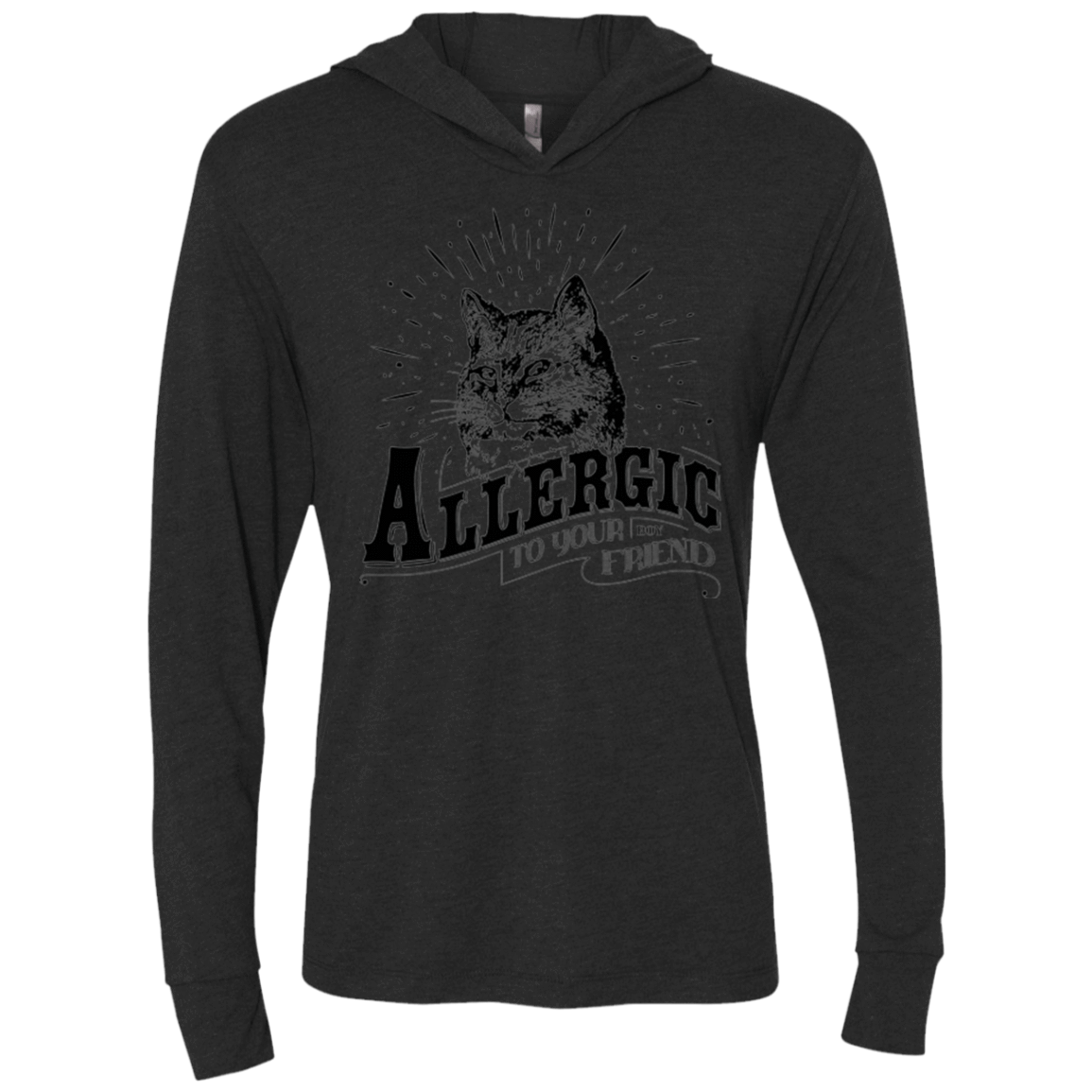 T-Shirts Vintage Black / X-Small Allergic to your Boyfriend Triblend Long Sleeve Hoodie Tee