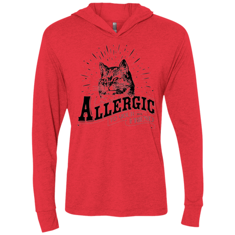 T-Shirts Vintage Red / X-Small Allergic to your Boyfriend Triblend Long Sleeve Hoodie Tee
