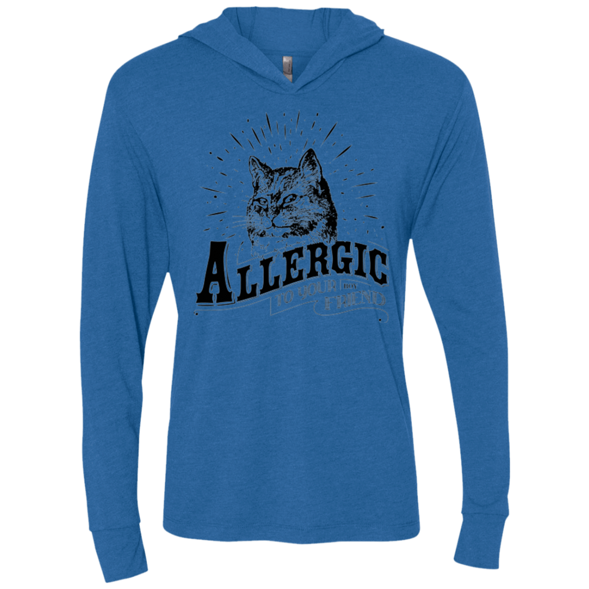 T-Shirts Vintage Royal / X-Small Allergic to your Boyfriend Triblend Long Sleeve Hoodie Tee