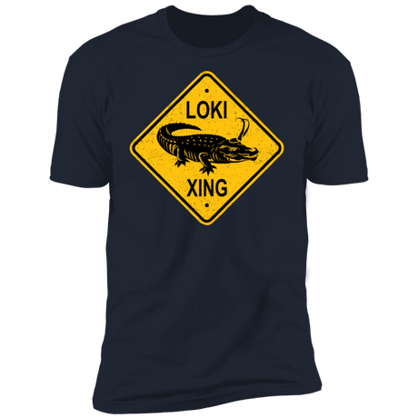 T-Shirts Midnight Navy / S Alligator Xing Men's Premium T-Shirt