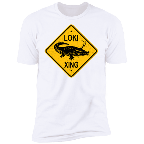 T-Shirts White / S Alligator Xing Men's Premium T-Shirt